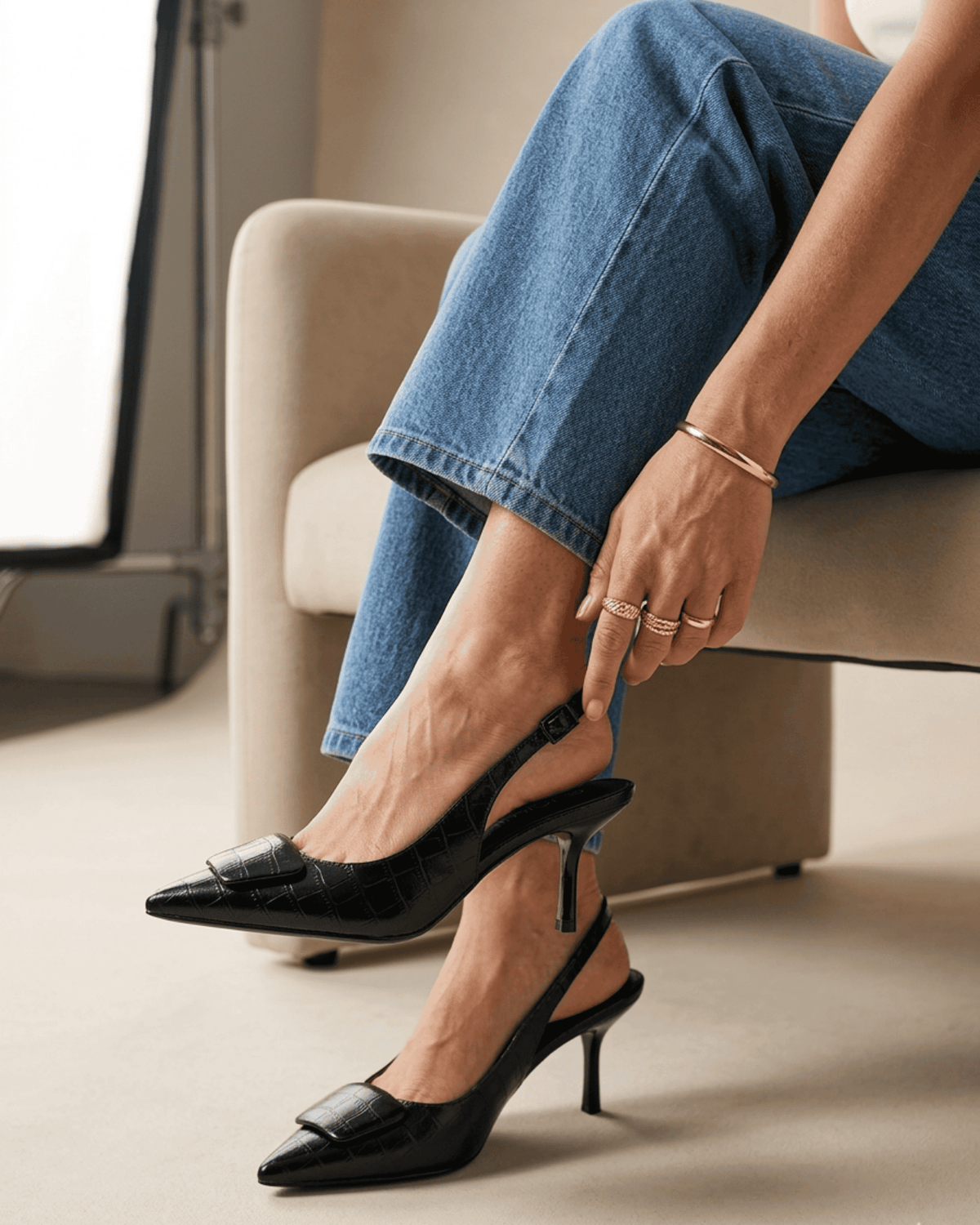 ESCARPINS CROCO MAYA