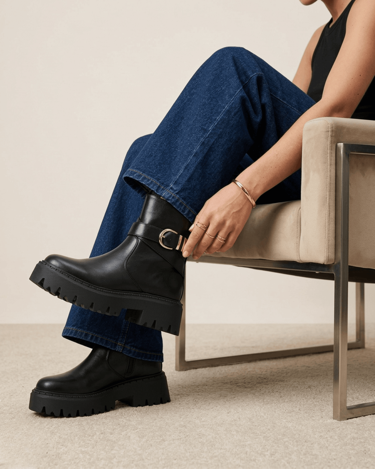BOTTINES À BOUCLE ELINE
