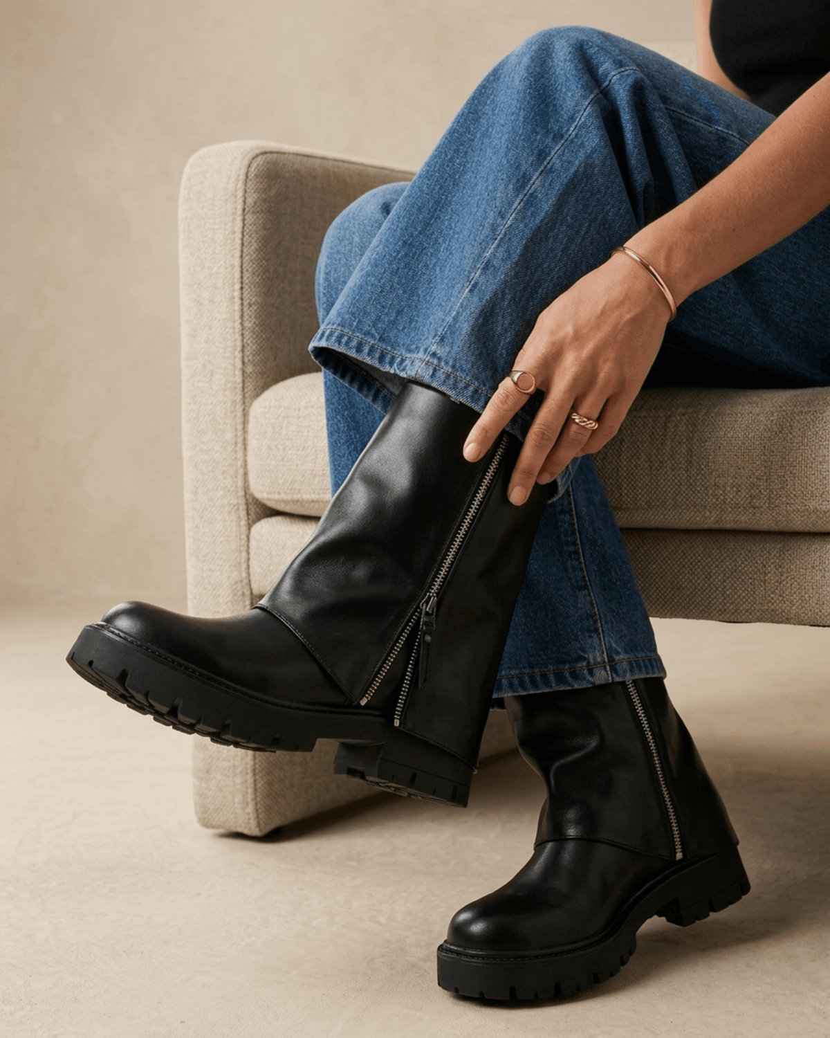 BOTTINES ZIP JADE