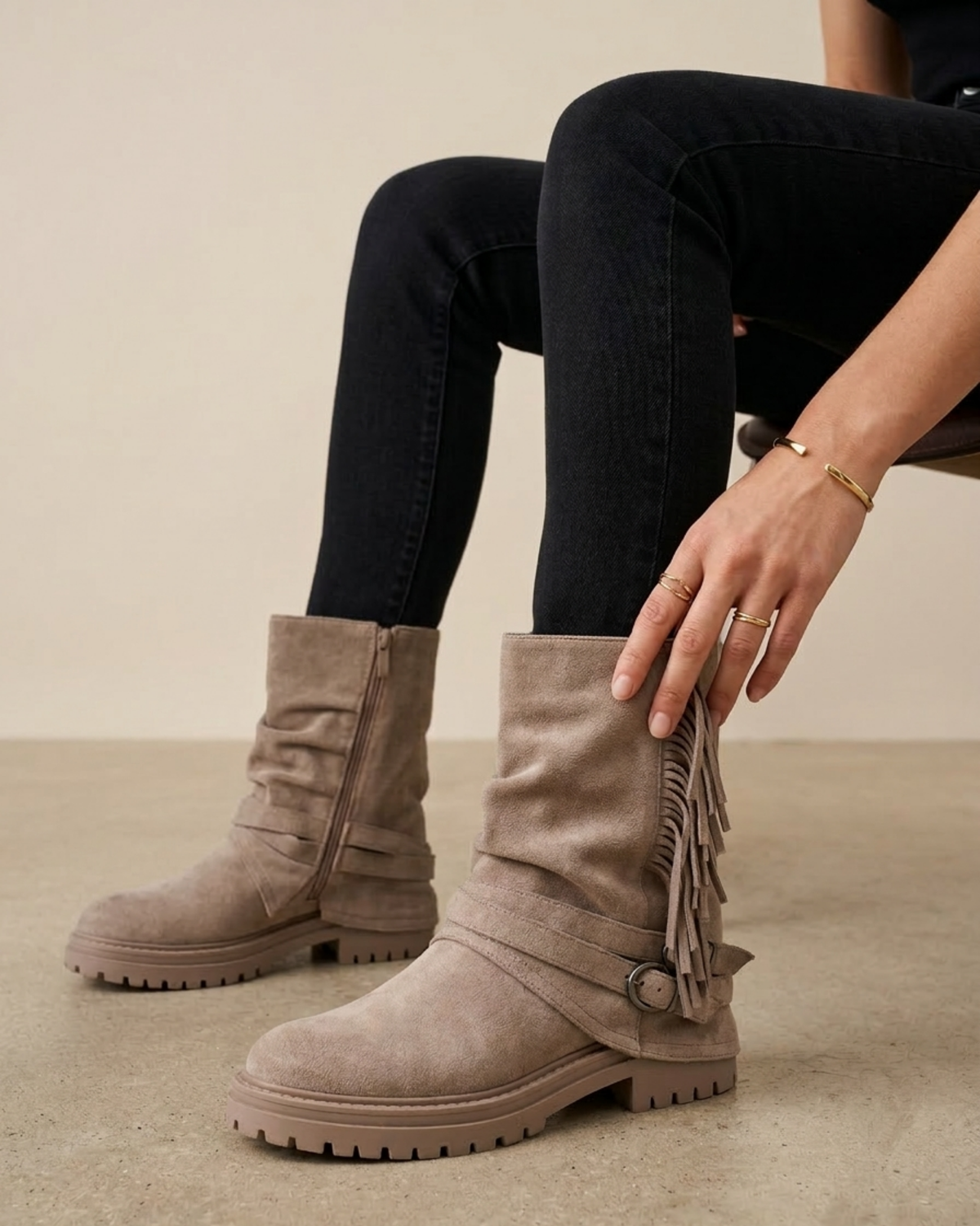 BOTTINES À FRANGES ANNA