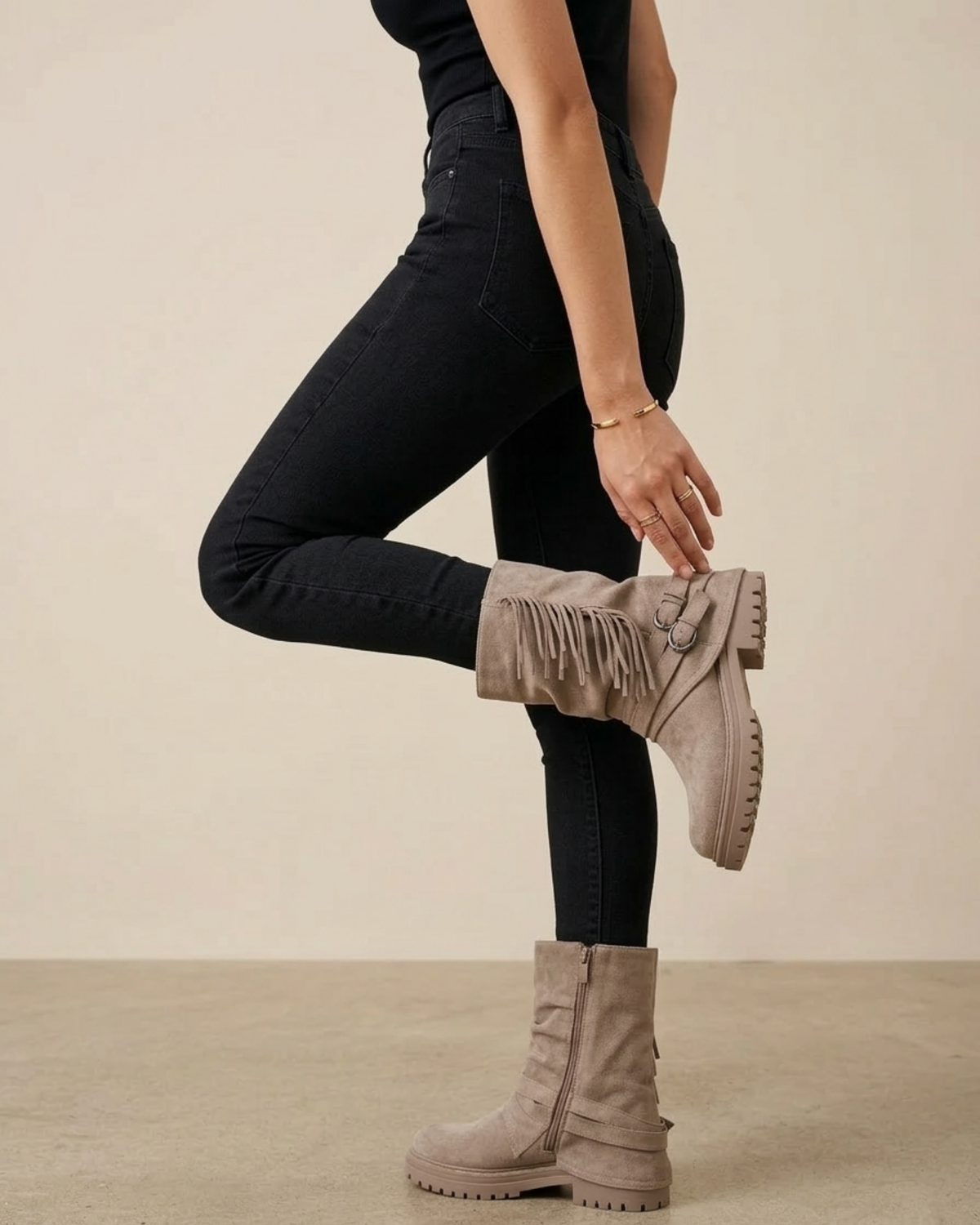 BOTTINES À FRANGES ANNA