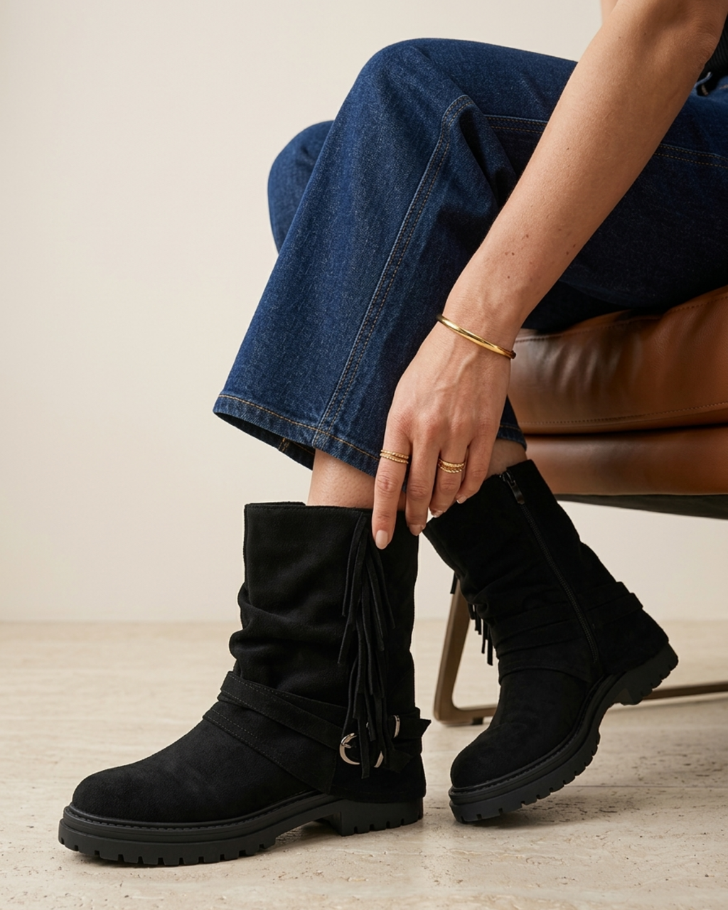BOTTINES À FRANGES ANNA