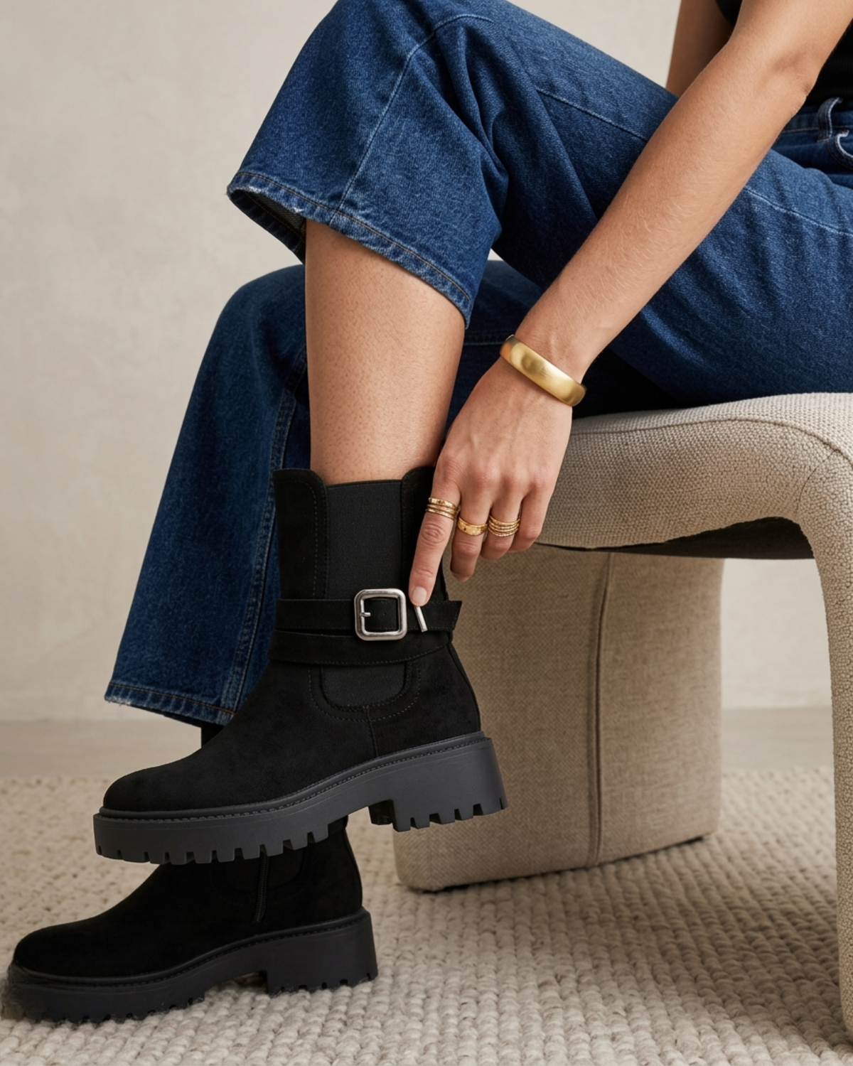 BOTTINES À BOUCLE SÉLÈNE