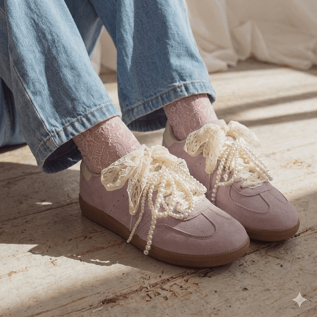 BASKETS RUBAN PERLES NINA