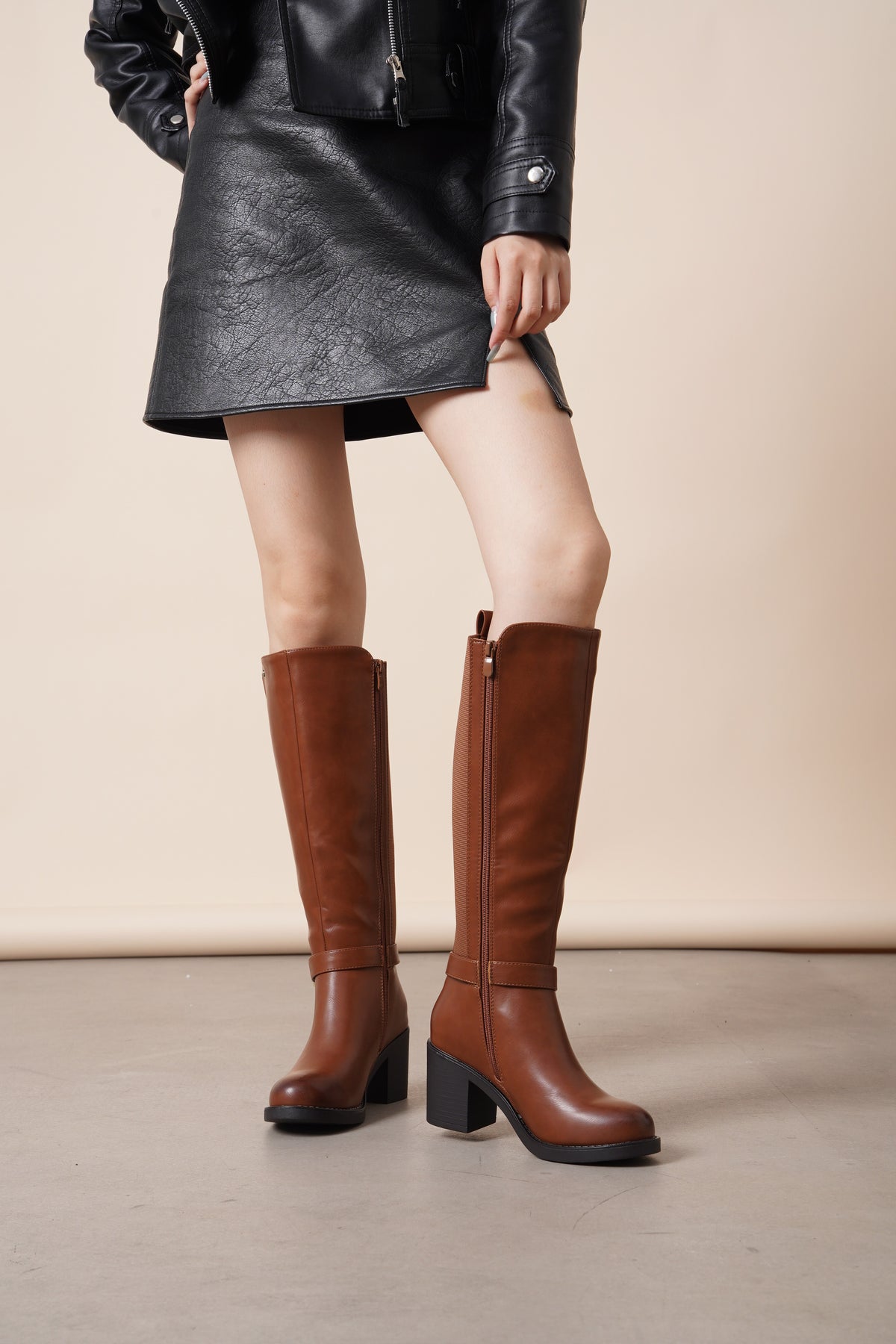 Botte Joline marron camel