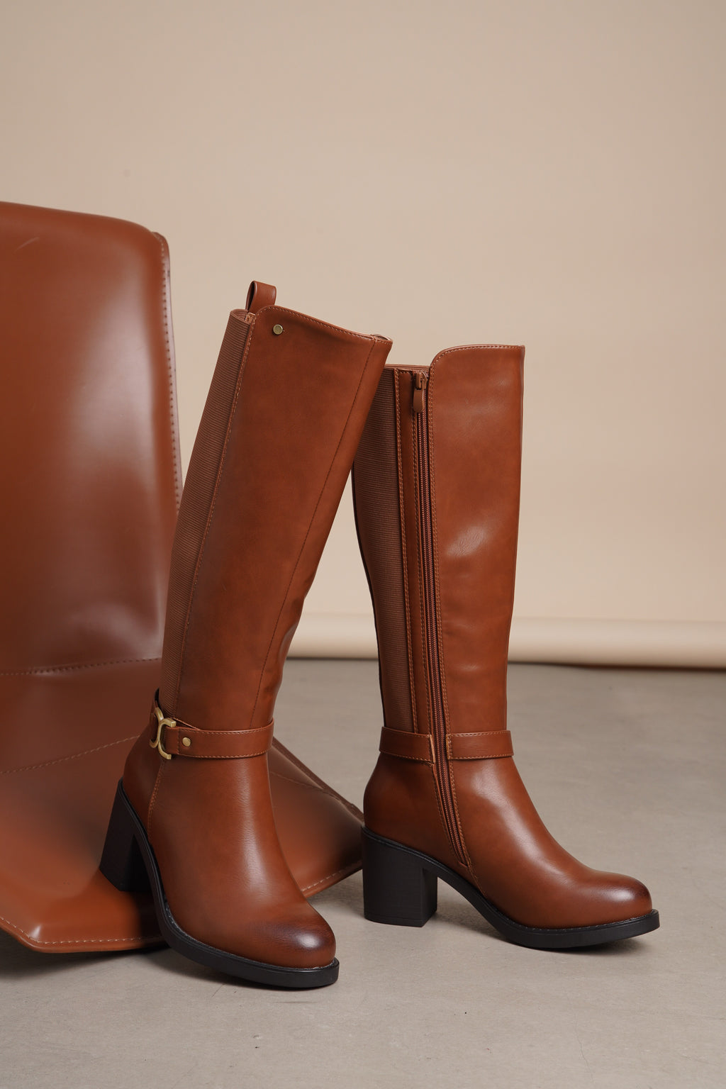 Botte Joline marron camel