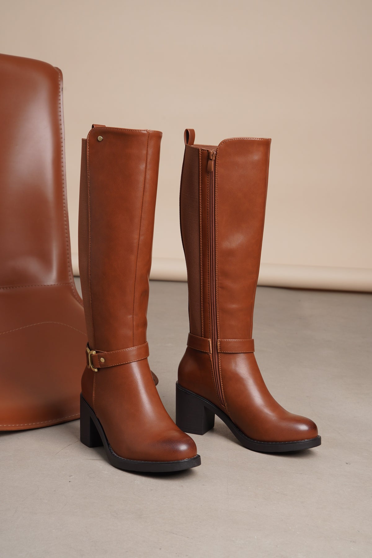 Botte Joline marron camel