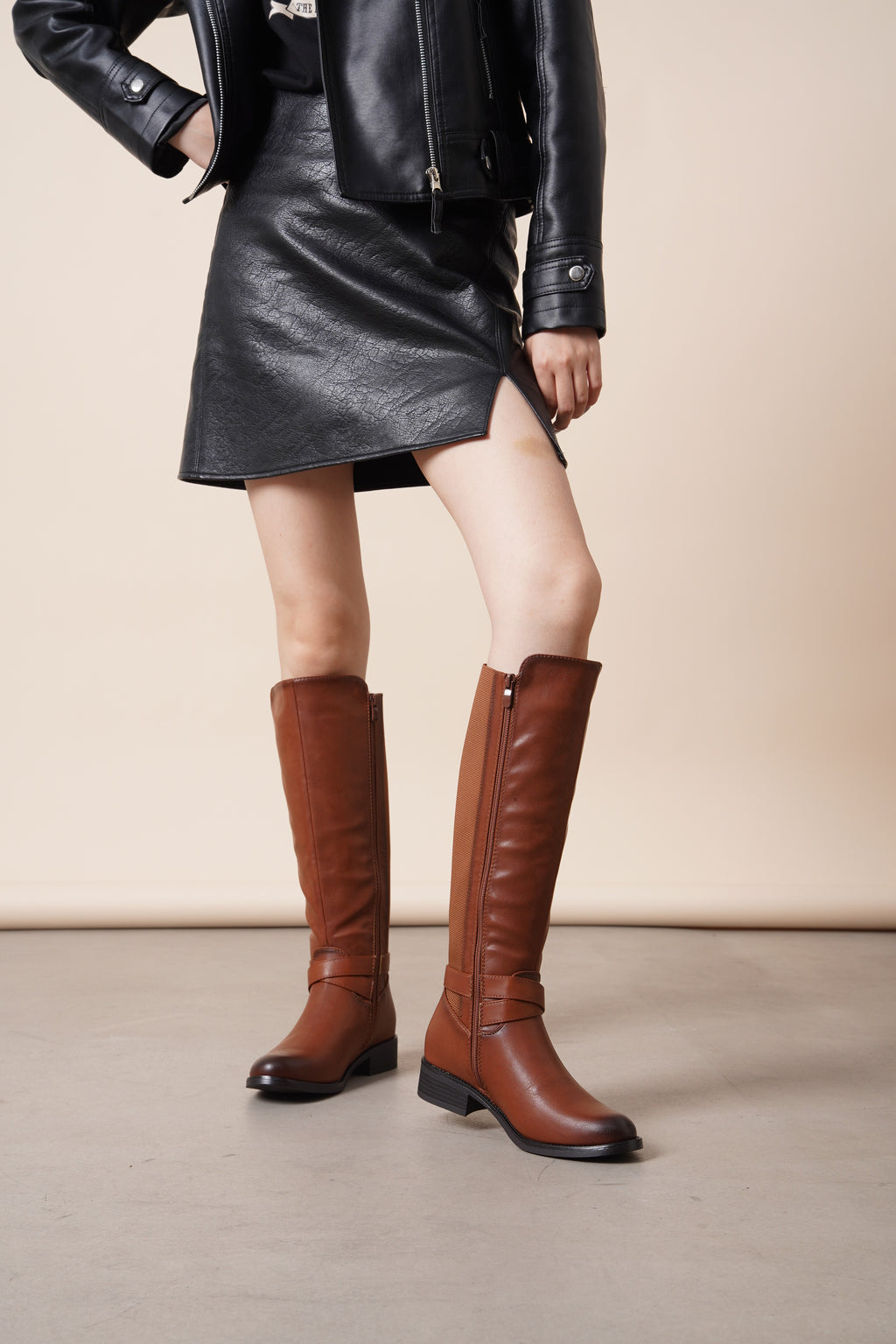 Botte Clara marron camel