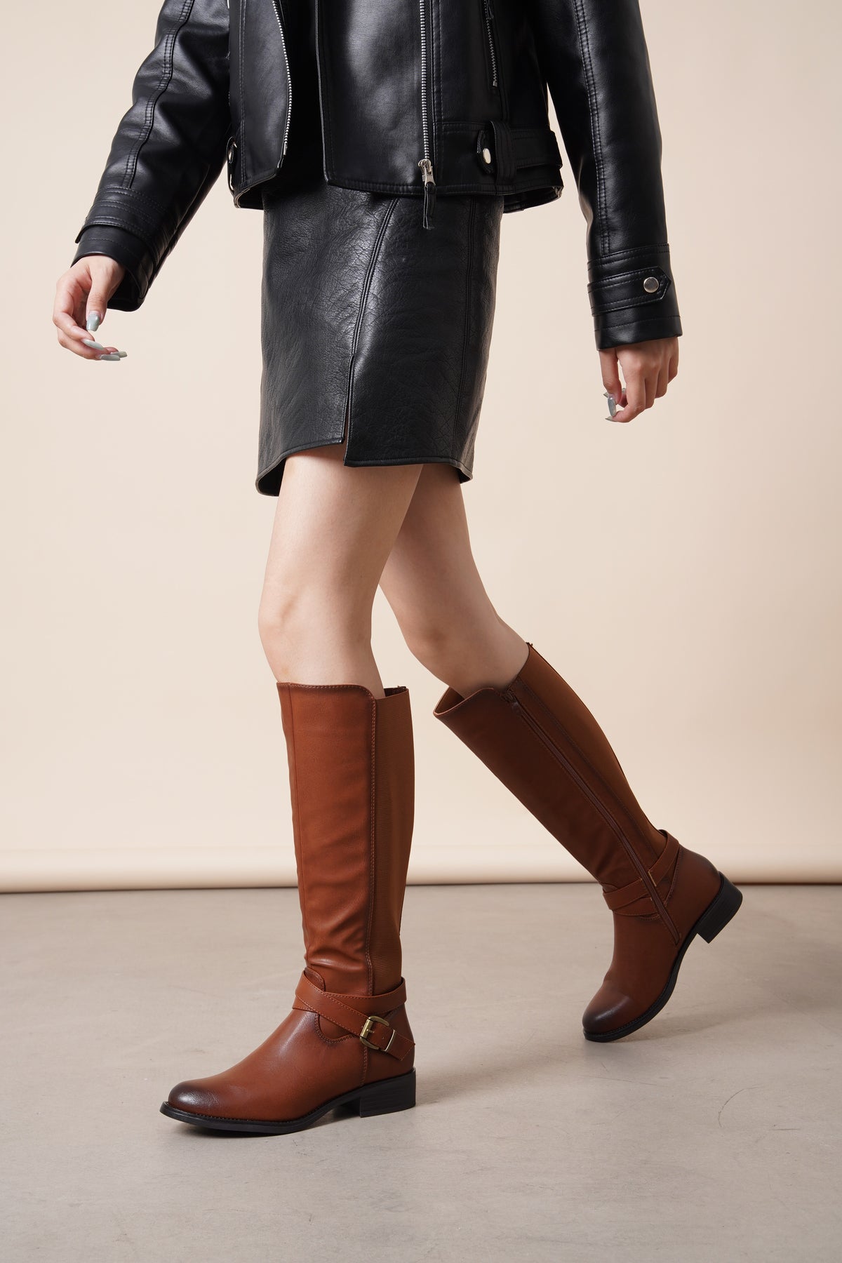 Botte Clara marron camel