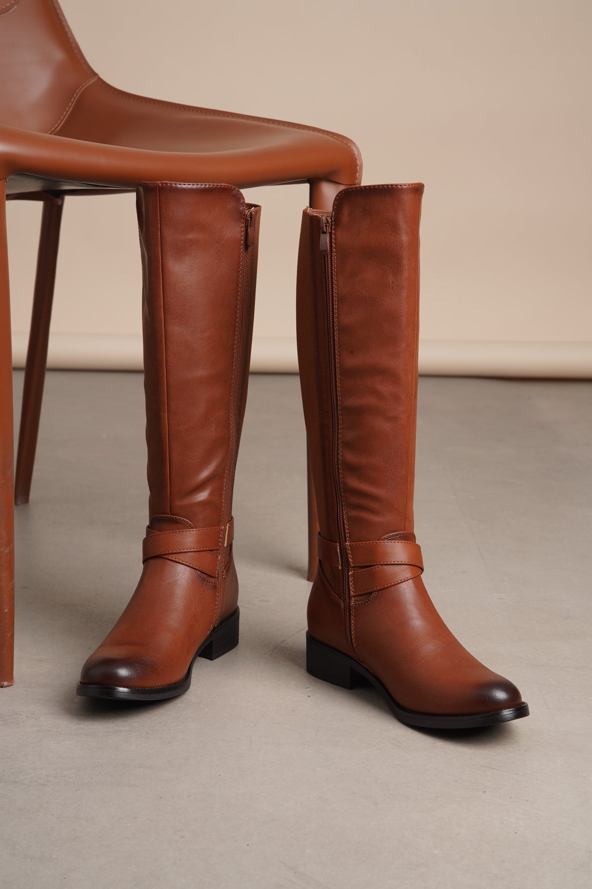 Botte Clara marron camel